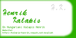 henrik kalapis business card